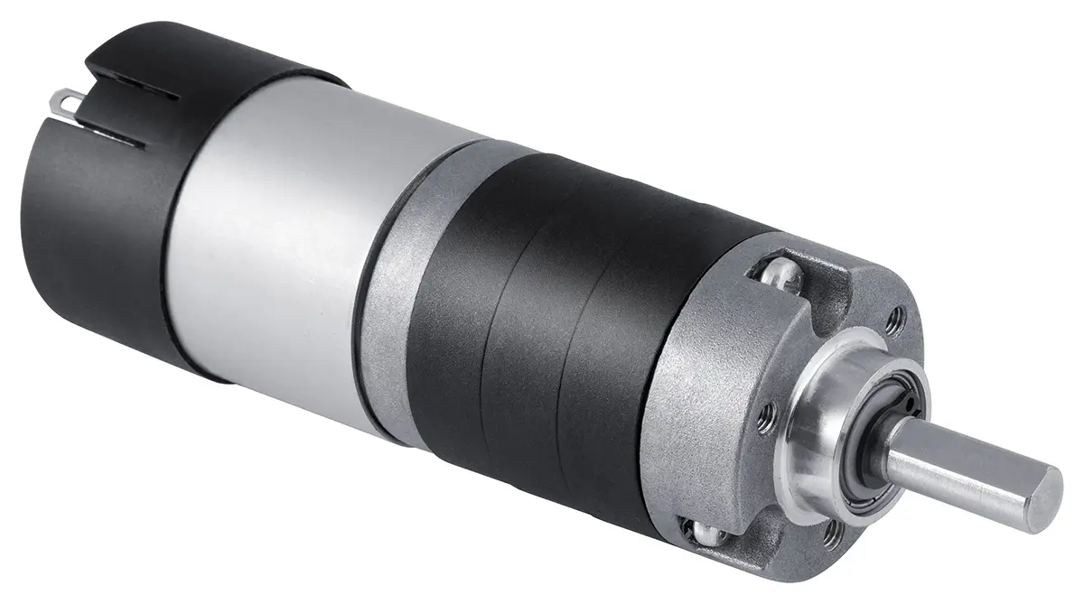 Produktfoto 1 von Micromotors PS150 Bürsten-Getriebemotor bis 1 Nm 125:1, 24 V dc / 10,6 W, , Wellen-Ø 6mm x 79.4mm