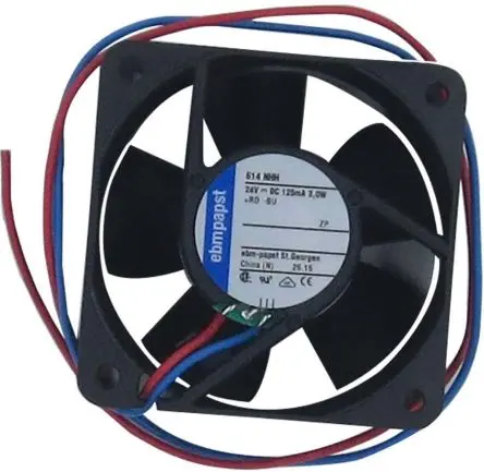 ebm-papst 600 N Axiallüfter, Kugel, 24V dc / 2.9 W 0.12 A, 6850 U/min, 56 m³/h IP20 60 mm 25.4mm 25.4 mm