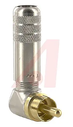 Produktfoto 1 von Switchcraft gewinkelt Cinchstecker, Gold, 250 V ac, Kabel 6A