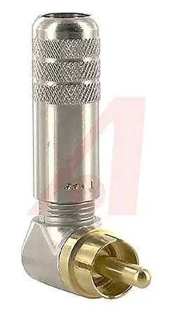 Produktfoto 1 von Switchcraft gewinkelt Cinchstecker, Gold, 250V ac, Kabel 6A