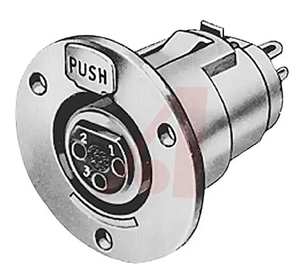 Produktfoto 1 von Switchcraft Gerade 3-polig Panel Buchse Silber Schwarz XLR-Steckverbinder, 125 V