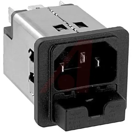 Schurter 5220 IEC-Steckverbinder C14 250 V, Gerade Buchse, Einrastmontage 6A, 2 Sicherung/en mit 5 x 20 mm Sicherung