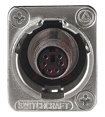 Switchcraft EH Standard DIN-Stecker Gerade 6-polig Frontplattenmontage Buchse