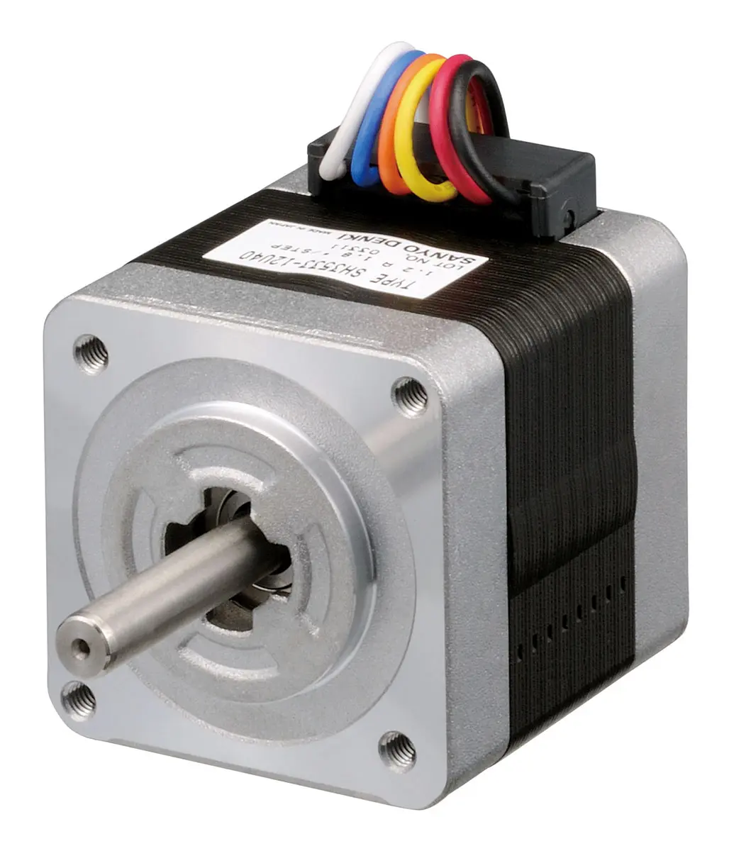 Sanyo Denki SH3533 1.8 ° Schrittmotor 24 V / 1.2 A 0.12 Nm, 35 x 35 mm Wellen-Ø 5 mm