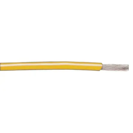 Produktfoto 1 von Alpha Wire Hookup Wire TEFLON Schaltdraht 0.33 mm², 22 AWG 30 m Gelb Ø 1.27 mm 19 Litzen Polytetrafluorethylen