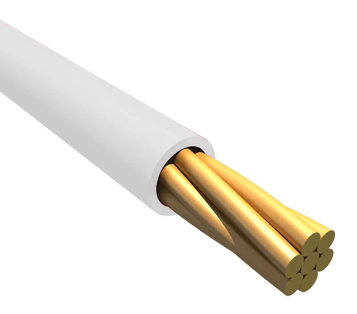 Produktfoto 1 von Alpha Wire Hookup Wire TEFLON Schaltdraht 0.06 mm², 30 AWG 30.5 m Weiß Ø 0.61 mm 14062 Litzen Polytetrafluorethylen