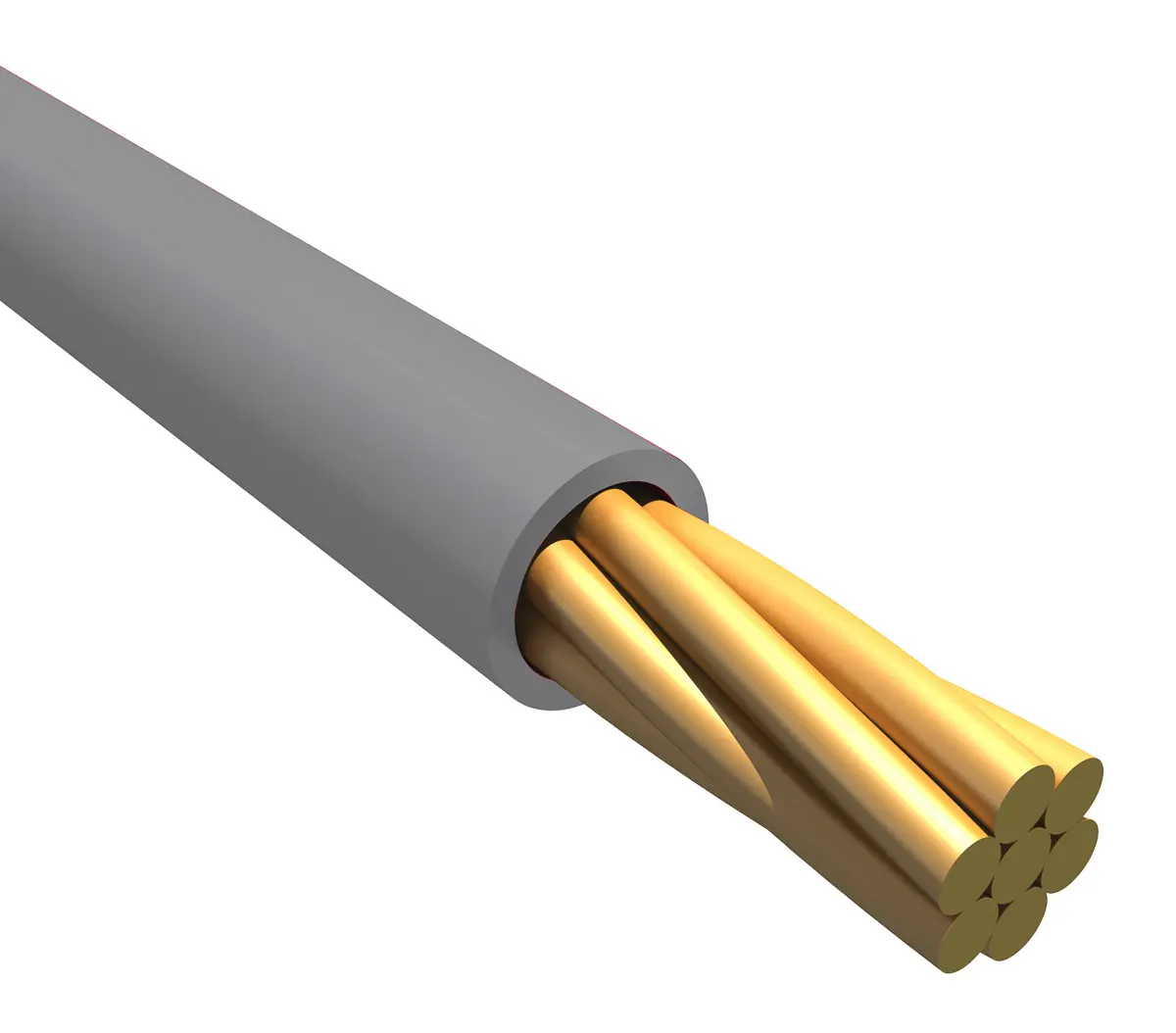 Produktfoto 1 von Alpha Wire Hookup Wire TEFLON Schaltdraht 0.09 mm², 28 AWG 30.5 m Grau Ø 0.69 mm 13332 Litzen