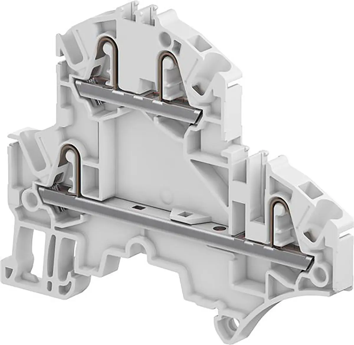 Produktfoto 1 von Entrelec ZK2.5 Mehrstufiger Anschlussklemmenblock 2 Grau, 2.5 mm², 800 V Klemme
