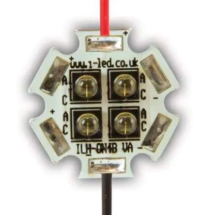 Produktfoto 1 von Intelligent LED Solutions ILH-IO04-xxxx-SC201-xx IR-Diode 3960 mW, 940 nm, 5360 mW, 75 °, 4-Pin, Schraubanschlussklemme
