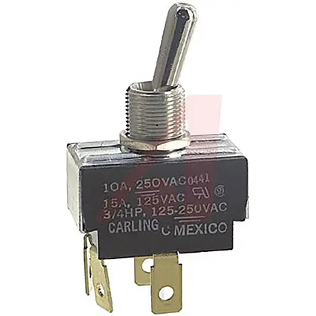 Produktfoto 1 von Carling Panel Kippschalter DPST, Ein-Aus, 250 V ac, 15A, Stecker
