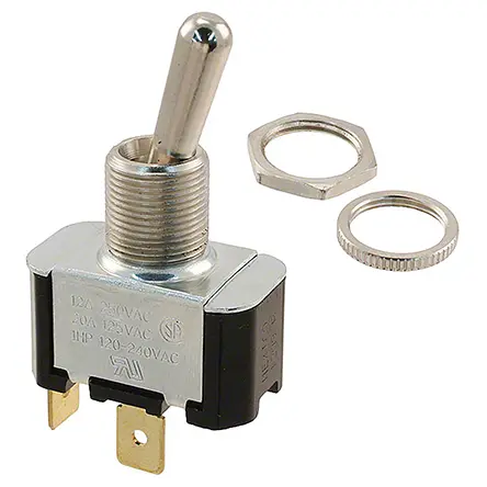 Produktfoto 1 von Carling Panel Kippschalter SPST, Ein-Aus, 125 V ac, 20A, Schraube