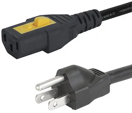 Produktfoto 1 von Schurter Netzkabel, A IEC C13, B NEMA 5 - 15, 2 m Schwarz Polyvinylchlorid, 125V ac