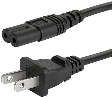 Produktfoto 1 von Schurter Netzkabel, A IEC C7, B NEMA 1-15, 2 m Schwarz Polyvinylchlorid, 125V