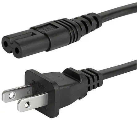 Produktfoto 1 von Schurter Netzkabel, A IEC C7, B NEMA 1-15, 4 m Schwarz Polyvinylchlorid, 125V