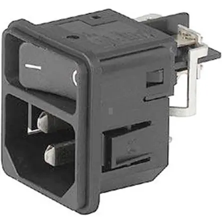 Produktfoto 1 von Schurter DC12 IEC-Steckverbinder C14, C18 250V ac, Gerade Buchse, Schraubanschlussklemme 12A, 2-polig