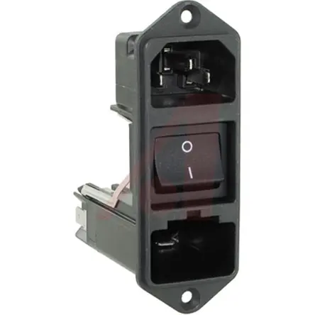 Schurter KD IEC-Steckverbinder C14 125 V, 250 V, Gerade Buchse, Frontplattenmontage 10A, 2 Sicherung/en mit 5 x 20 mm