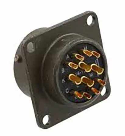 Amphenol Socapex, PT Kupferlegierung MIL-Spec Rundsteckverbinder Gerade, 12-polig, 1kV ac, Frontplattenmontage, Gehäuse