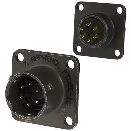 Produktfoto 1 von Amphenol Socapex, PT Kupferlegierung MIL-Spec Rundsteckverbinder Gerade, 8-polig, 1kV ac, Kabel, Gehäuse 16 Stecker,