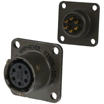 Produktfoto 1 von Amphenol Socapex, PT Kupferlegierung MIL-Spec Rundsteckverbinder Gerade, 8-polig, 1kV ac, Kabel, Gehäuse 16 Stecker,