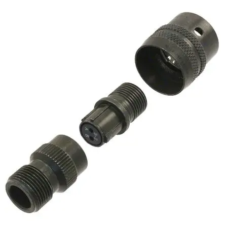 Produktfoto 1 von Amphenol Socapex, PT Kupferlegierung MIL-Spec Rundsteckverbinder Gerade, 2-polig, 1kV ac, Kabel, Gehäuse 8 Stecker,