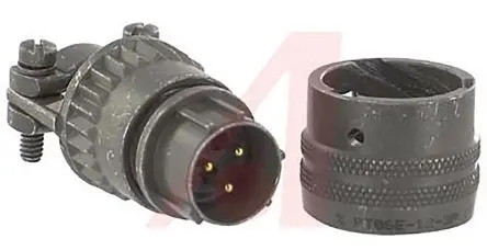 Produktfoto 1 von Amphenol Socapex, PT Kupferlegierung MIL-Spec Rundsteckverbinder Gerade, 3-polig, 1kV ac, Kabel, Gehäuse 12 Stecker,