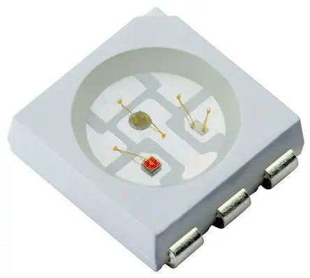 Produktfoto 1 von Kingbright Multi-Colour LED Oberfläche LED RGB 4.5 V, Cluster 3-LEDs, 120 °, 6-Pin 5050