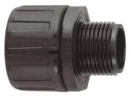 Produktfoto 1 von Flexicon FPA Nylon 6.6 Kabelrohr Befestigung Externes metrisches Gewinde M20 21 mm Schwarz Schwarz-Finish IP66