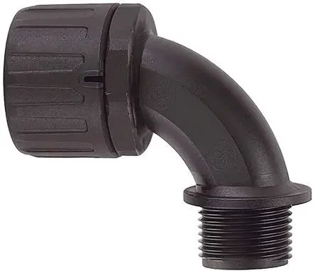 Produktfoto 1 von Flexicon FPA Nylon 6.6 Kabelrohr Befestigung Metrisches Gewinde M25 28 mm Schwarz Schwarz-Finish IP66