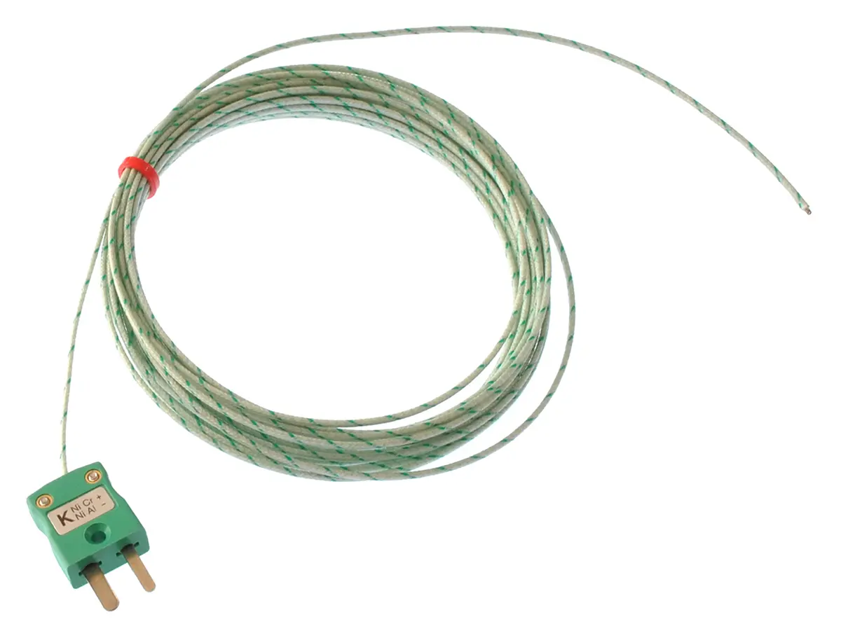 Produktfoto 1 von RS PRO Glasfaser Thermoelement mit offener Messstelle Typ K, Ø 1/0.508mm x 5m → +350°C