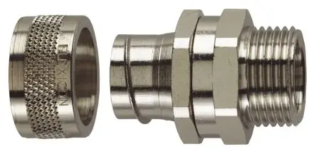 Produktfoto 1 von Flexicon FSU Messing vernickelt Kabelrohr Befestigung S M16 12 mm Nickel-Finish IP54