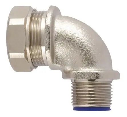 Produktfoto 1 von Flexicon LTP Messing vernickelt Kabelrohr Befestigung Kabelrohr M20 20 mm Nickel-Finish IP68, IP66, IP69K, IP67