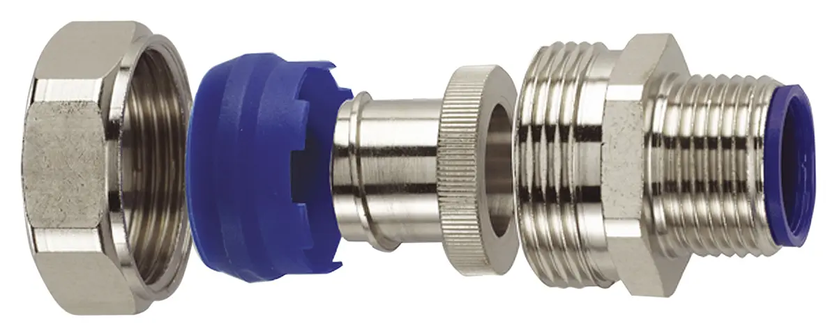 Produktfoto 1 von Flexicon LTPSS Edelstahl 316 Kabelrohr Befestigung M20 20 mm Grau Grau-Finish IP66, IP68, IP69, IP65, IP40, IP40