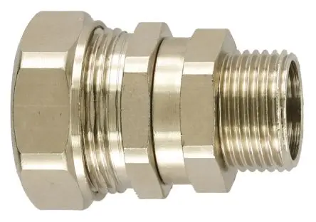 Produktfoto 1 von Flexicon FSU Messing vernickelt Kabelrohr Befestigung Typ C-S M16 x 1.5 mm 16 mm Nickel-Finish IP65