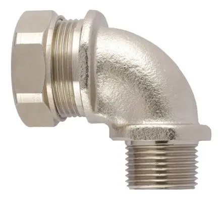 Produktfoto 1 von Flexicon FSU Messing vernickelt Kabelrohr Befestigung Kabelrohr M32 32 mm Nickel-Finish IP65
