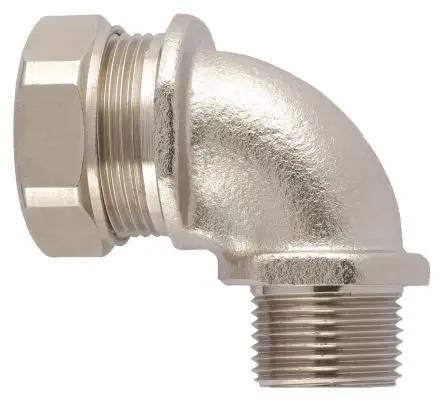 Produktfoto 1 von Flexicon FSU Messing vernickelt Kabelrohr Befestigung Kabelrohr M16 x 1.5 25 mm Nickel-Finish IP65