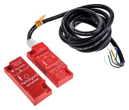 Produktfoto 1 von Guardmaster 440N Magnetisch 4 m Kabel Berührungsloser Sicherheitsschalter 250 aus ABS, 2 Öffner, Magnetisch Betätiger