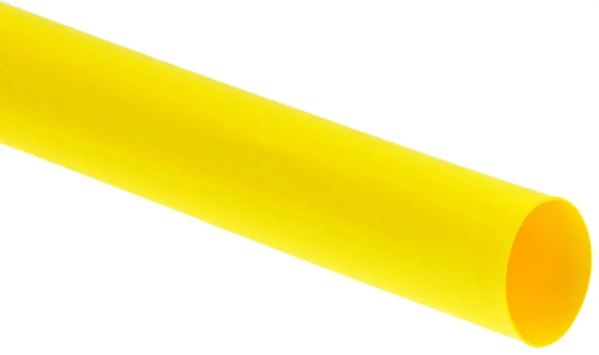 Produktfoto 1 von TE Connectivity CGPT Wärmeschrumpfschlauch, Polyolefin Gelb, Ø 1.2 mm Schrumpfrate 2:1, Länge 600m