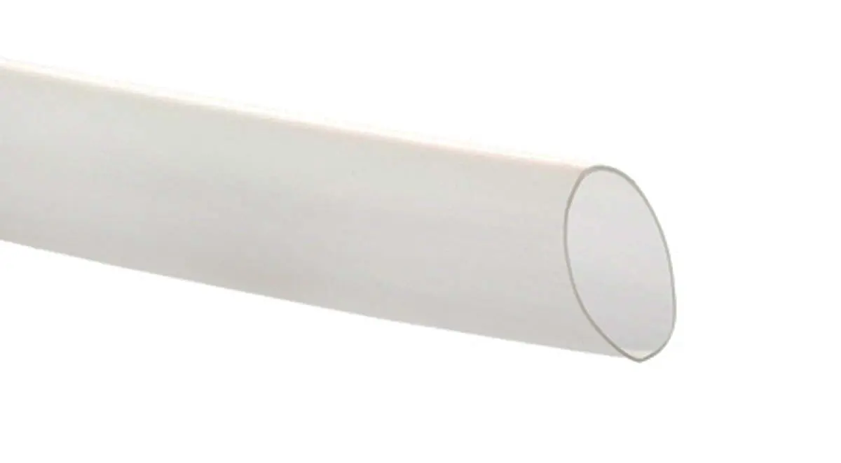 Produktfoto 1 von TE Connectivity CGPT Wärmeschrumpfschlauch, Polyolefin Klar, Ø 1.2 mm Schrumpfrate 2:1, Länge 600m
