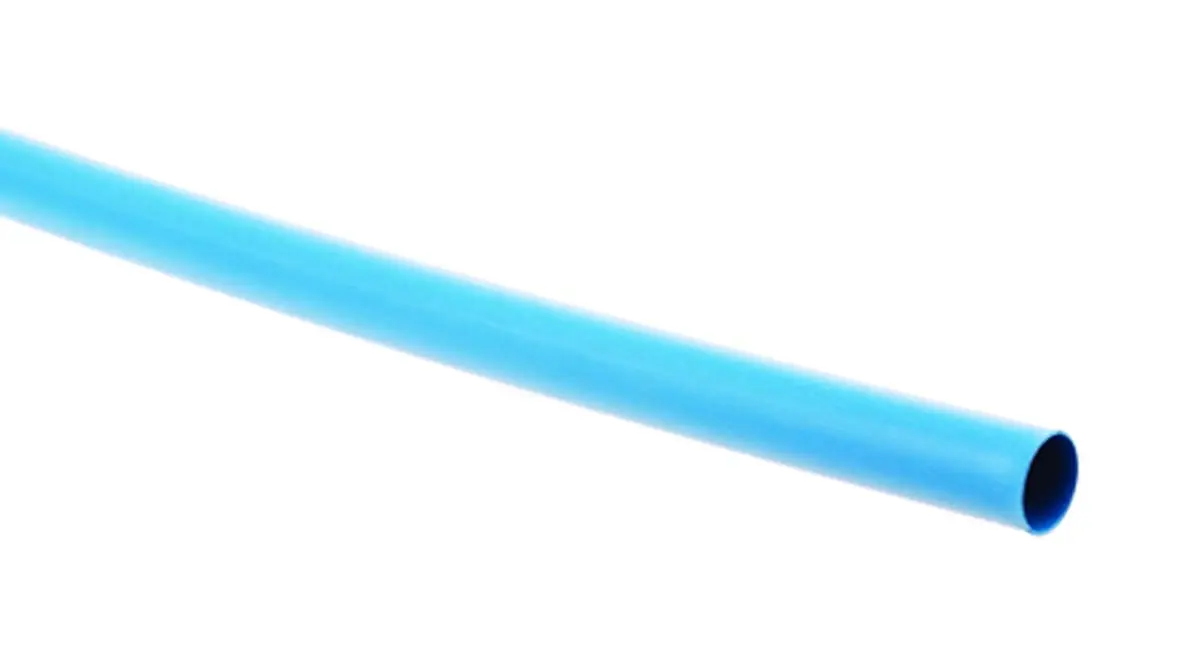 Produktfoto 1 von TE Connectivity CGPT Wärmeschrumpfschlauch, Polyolefin Blau, Ø 2.4 mm Schrumpfrate 2:1, Länge 300m