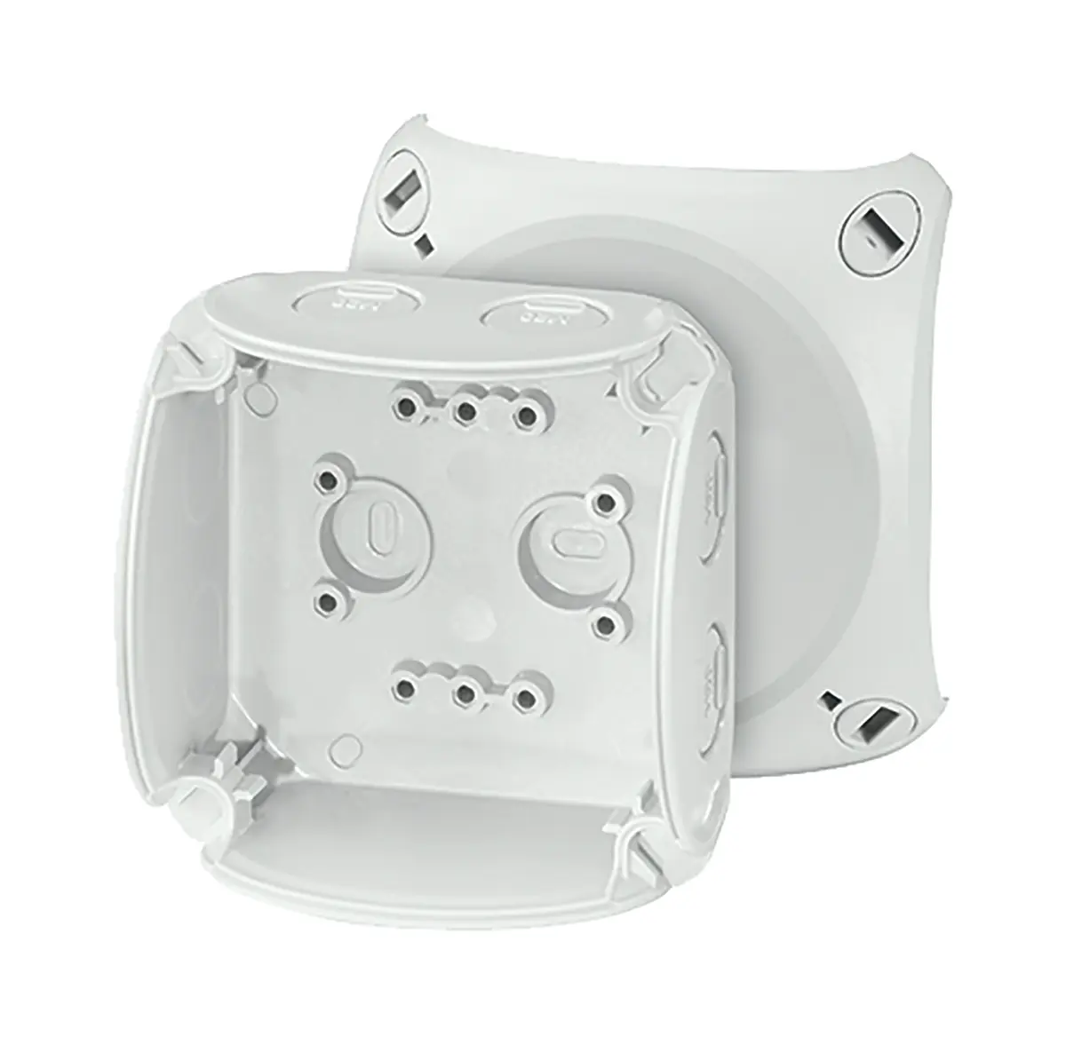 Produktfoto 1 von HENSEL ENYCASE DK Polycarbonat Abzweigdose Grau IP66 IEC 60754-2 Breite 93 mm Höhe 62 mm Länge 93 mm