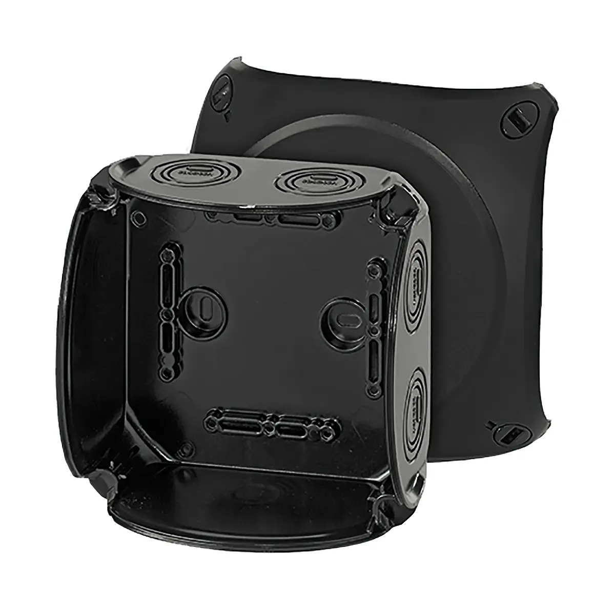 Produktfoto 1 von HENSEL KF 0600 B Polycarbonat Abzweigdose Hellgrau, Schwarz IP66, IP40 Breite 130 mm Höhe 130 mm