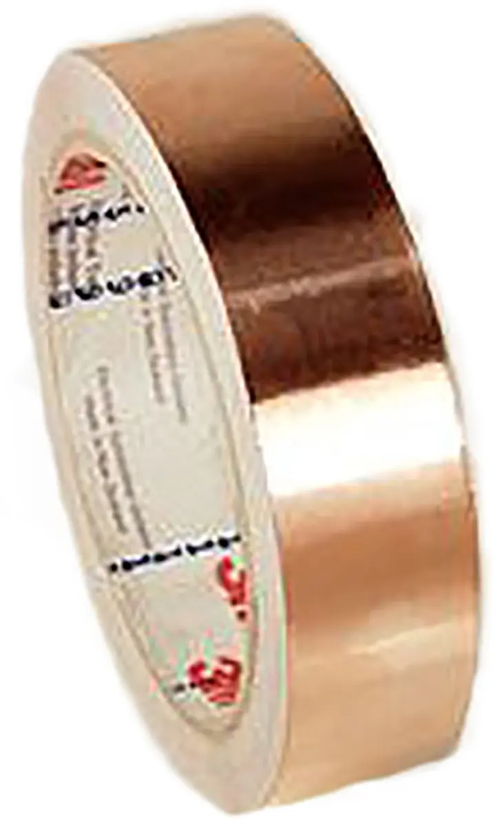 Produktfoto 1 von 3M 1181 Metallband Kupferband leitend, Stärke 0.04mm, 38mm x 16.5m, -40°C bis +130°C, Haftung 3,8 N/cm