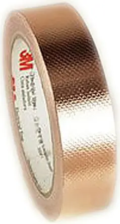 Produktfoto 1 von 3M 1245 Metallisches Band Leitfähig, 12mm x 16 m, Haftung 3.8N/cm