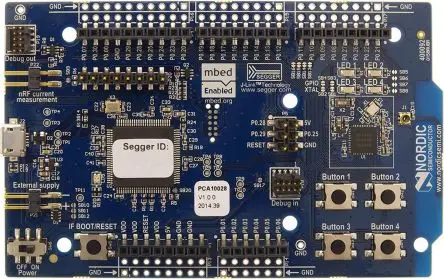 Produktfoto 1 von Nordic Entwicklungstool Kommunikation und Drahtlos Entwicklungskit für nRF51422, nRF51822, Bluetooth Smart (BLE) 2.4 GHz