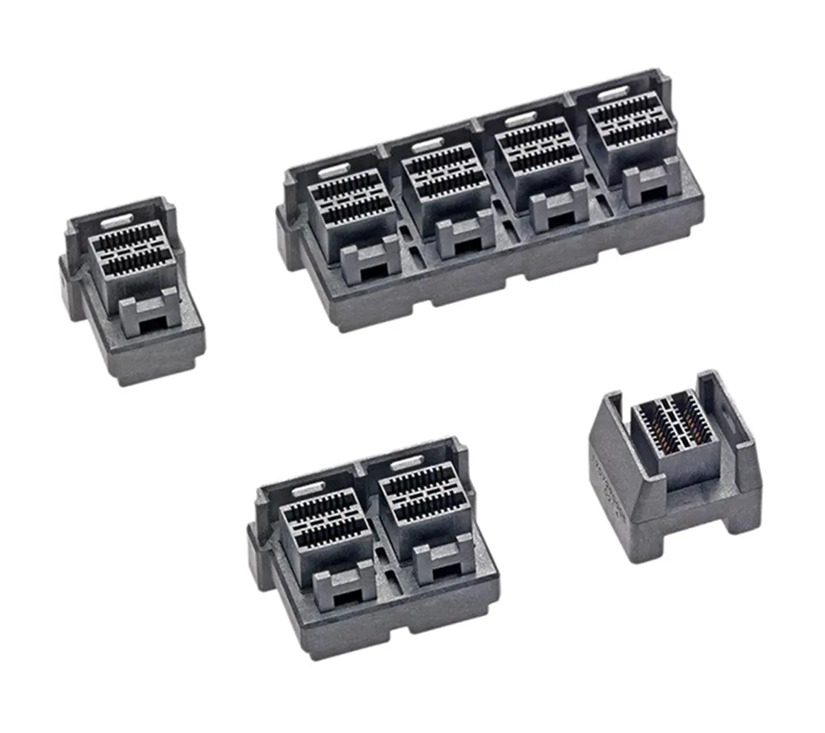 Molex iPass zHD Leiterplattenbuchse Vertikal Durchsteckmontage 144-polig / 4-reihig, Raster 0.75 mm Presssitz
