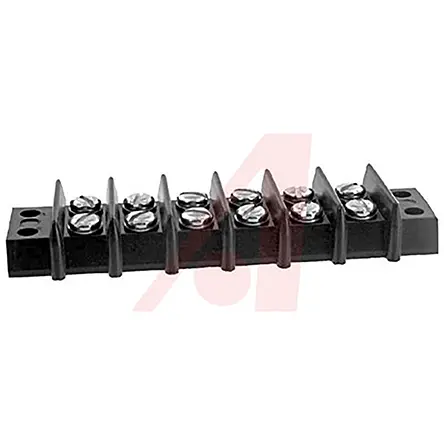 Produktfoto 1 von Cinch Connectors Klemmstreifen Gerade 6-Kontakte Messing 2-reihig, Raster 14.3mm, 250 V ac M3 Nickel / 30A