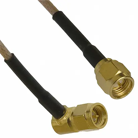Produktfoto 1 von Cinch SMA RG316 Koaxialkabel, Abgeschlossen, 50 Ω, Schwarz
