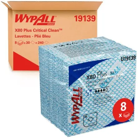 Produktfoto 1 von WYPALL WypAll® X80 Plus Critical Clean™ 19139 Lappen für Industrielle Reinigung Rahmenklemme Trocken 30 pro Paket Stk.