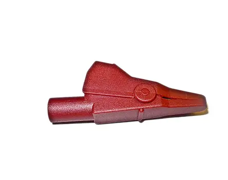 Produktfoto 1 von Mueller Electric Vernickelte 7 mm Krokodilklemme, Rot Nylon Isoliert