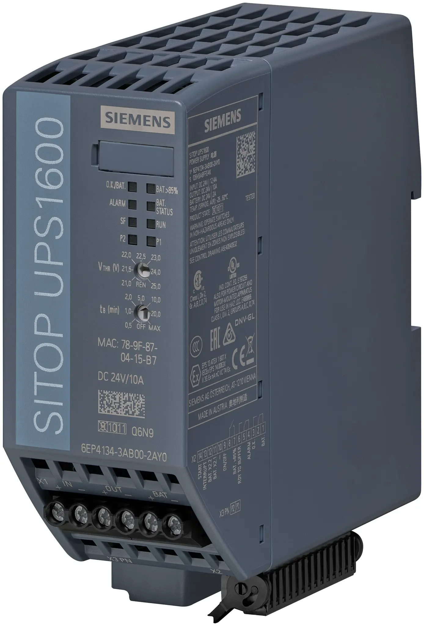 Produktfoto 1 von Siemens DIN-Schienen USV Stromversorgung 240W, 24V dc